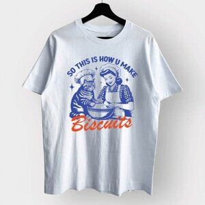 Cat Biscuits Tshirt Retro Unisex Adult T Shirt T Shirt